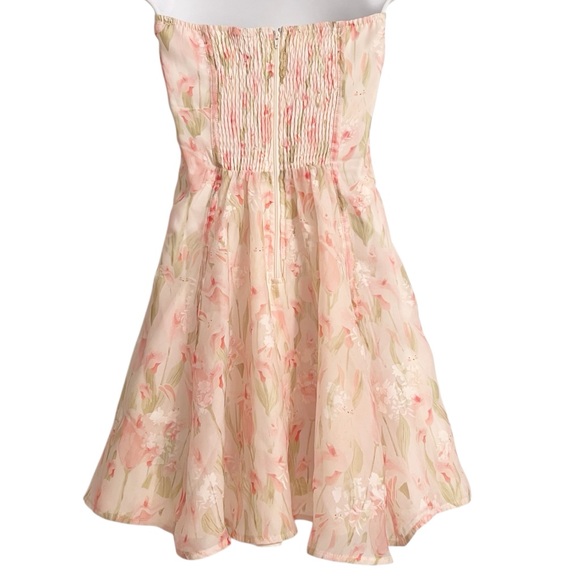 Windsor Whimsical Fairy Bunny Floral Strapless Babydoll Dress Light Pink Large - Picture 6 of 13
